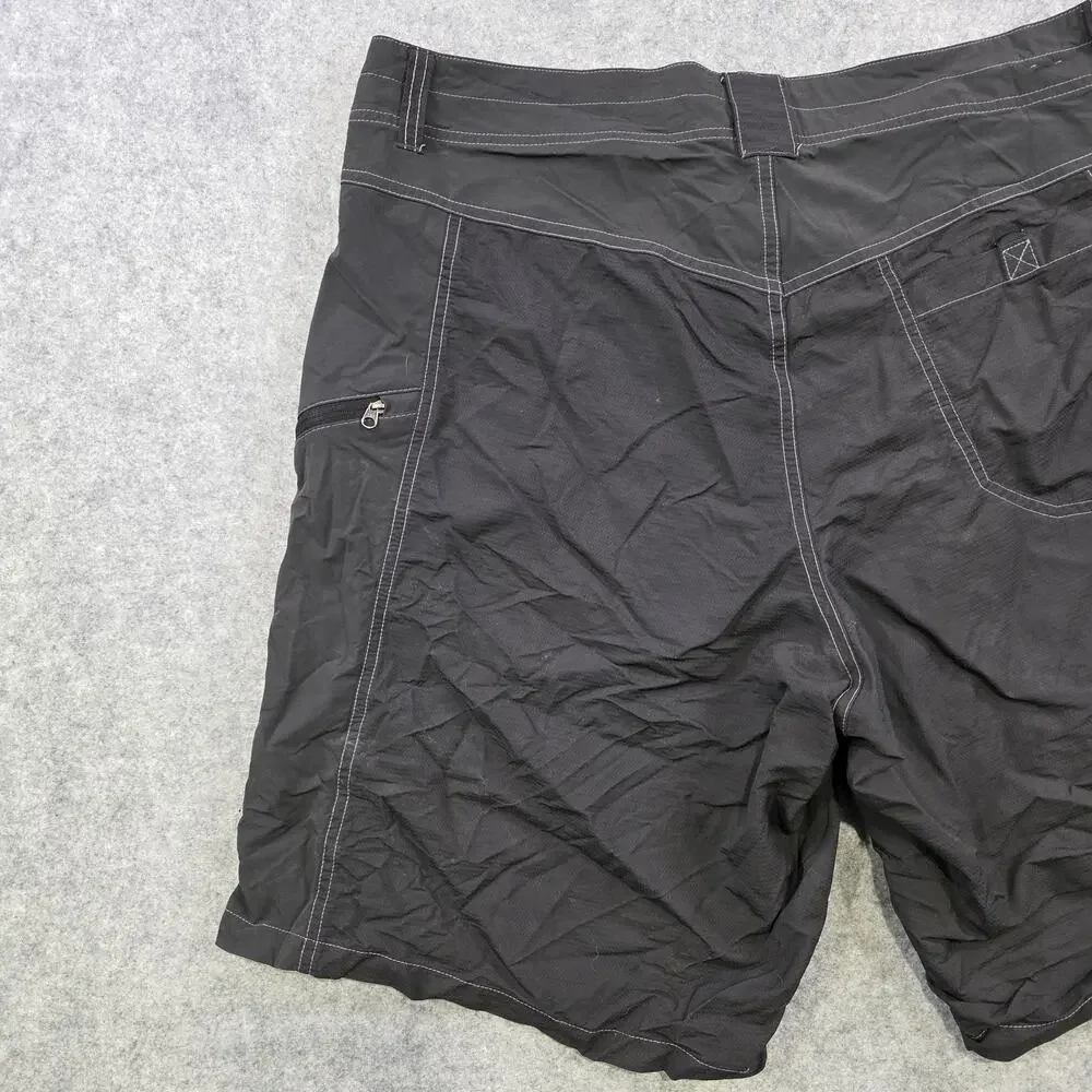 Kuhl Utility Mutiny River Shorts‎ Mens 38 Black Nylon Stretch Hiking Zip Pockets